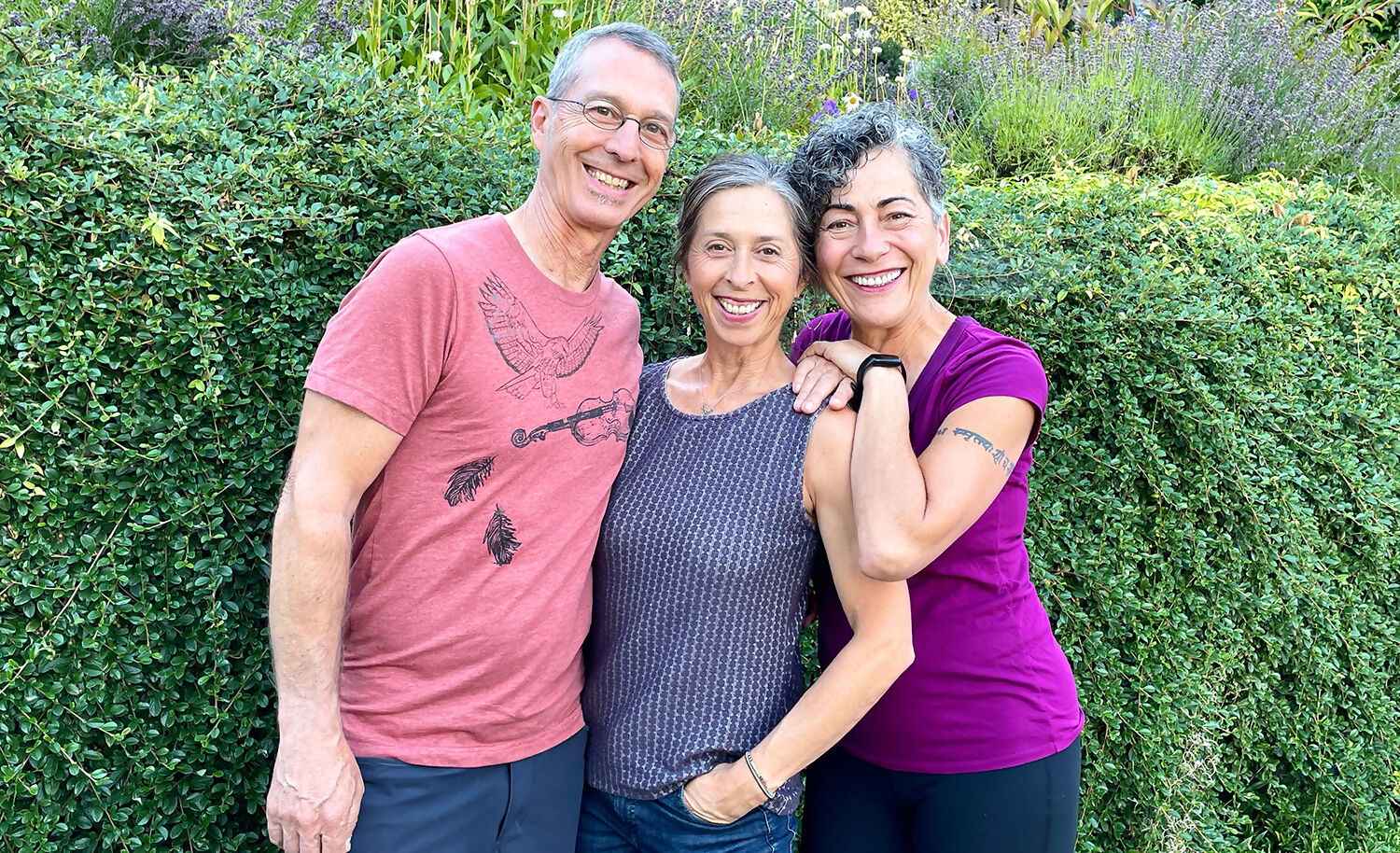 Melina, Baxter, and Chiara Yoga